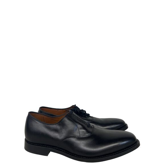sz 10.5 D Allen Edmonds "CARLYLE" bench welt Leather Plain Toe Oxfords Black USA - Picture 1 of 4